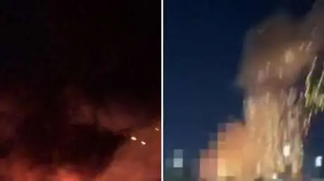 🔥💥 Impactantes imágenes del incendio en Kiev tras fuertes explosiones