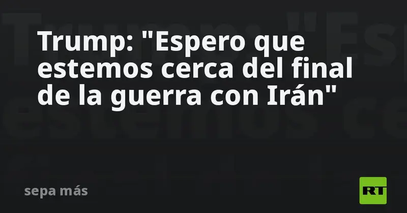 🔥💥 ¡Trump confía en que el conflicto con Irán podría estar a punto de terminar! ¿Qué dice el mandatario sobre las negociaciones con Teherán? 🏛️💣