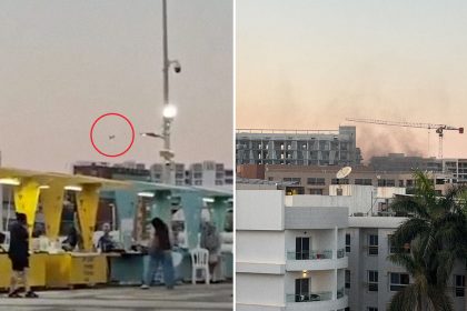 VIDEO: El momento en que un dron hutí impacta en Israel 