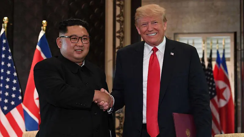 Trump y Kim mantuvieron un encuentro histórico en Singapur en 2018. Getty Images