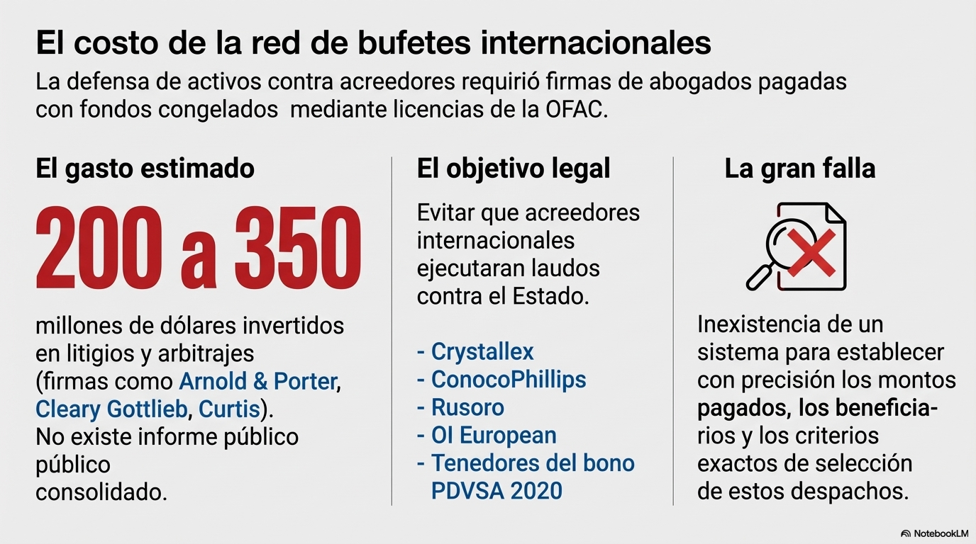 El costo de la red de bufetes internacionales
