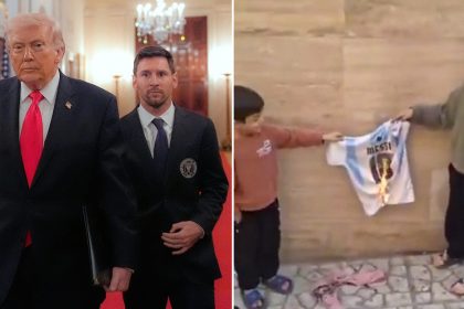VIDEO: Niños iraníes queman camiseta de Messi en protesta por aplaudir a Trump