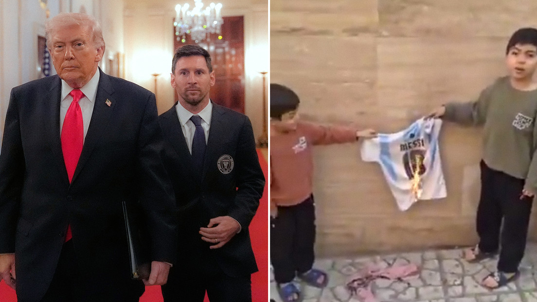 VIDEO: Niños iraníes queman camiseta de Messi en protesta por aplaudir a Trump