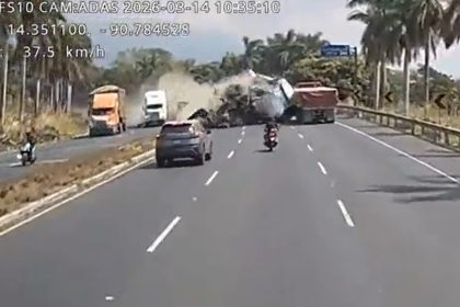 VIDEO: Un camión pierde el control y provoca un choque mortal en Guatemala