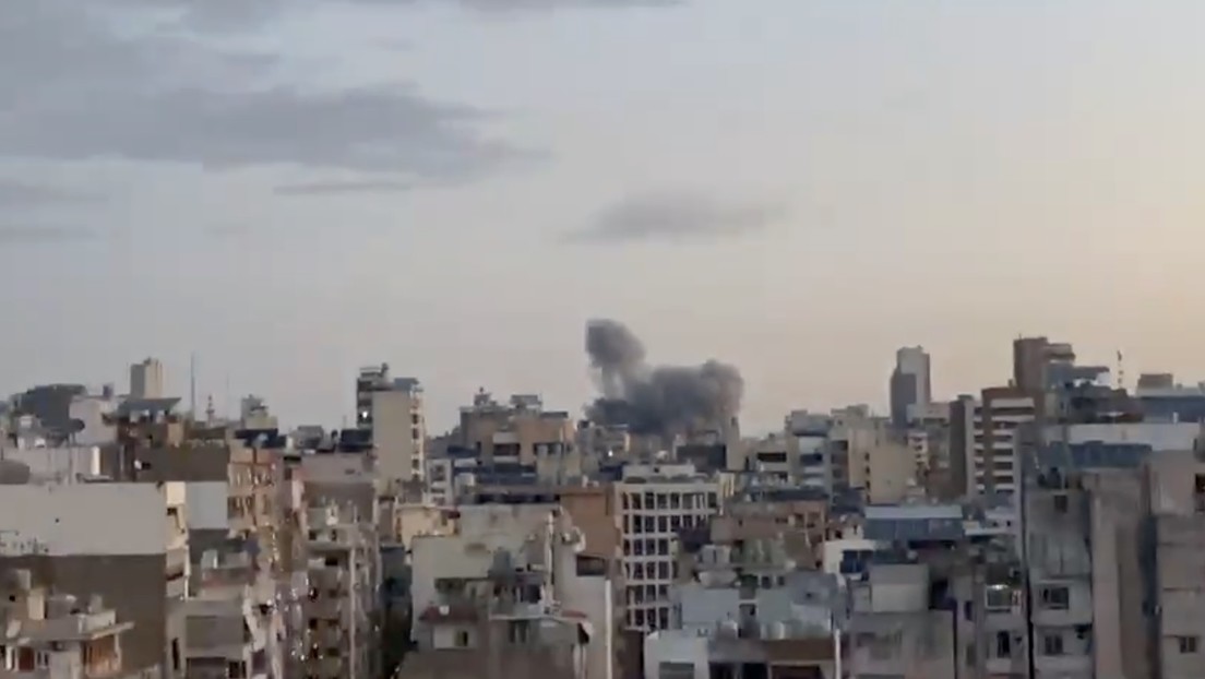 FUERTE VIDEO: Un potente ataque aéreo israelí destruye por completo un edificio en Beirut