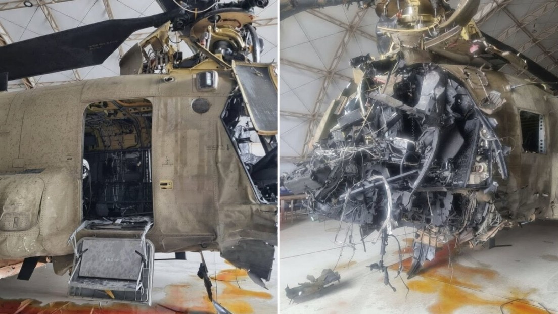 IMÁGENES de un helicóptero estadounidense destruido por Irán