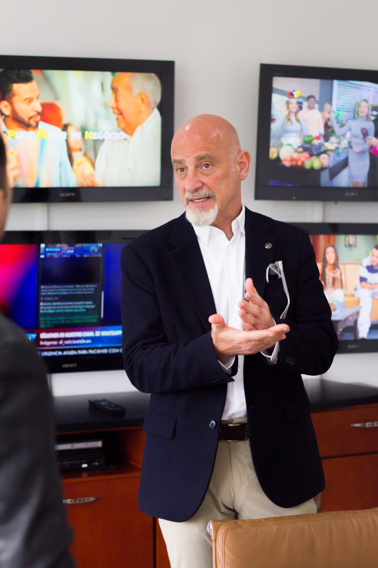 Andrés Barda, presidente de Venevisión, en entrevista con El Nacional. Foto: Ezequiel Carías/El Nacional