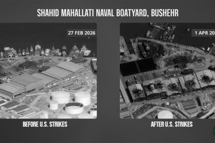 EE.UU. muestra en fotos los daños a un centro clave de la Armada iraní