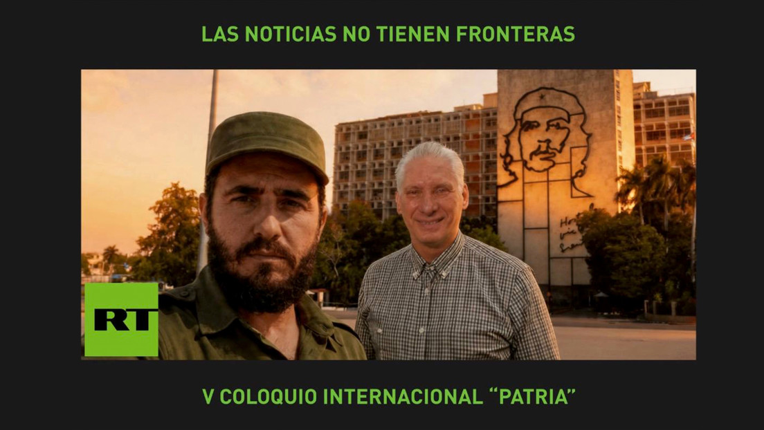Díaz-Canel visita el estand de RT en el Coloquio Internacional Patria