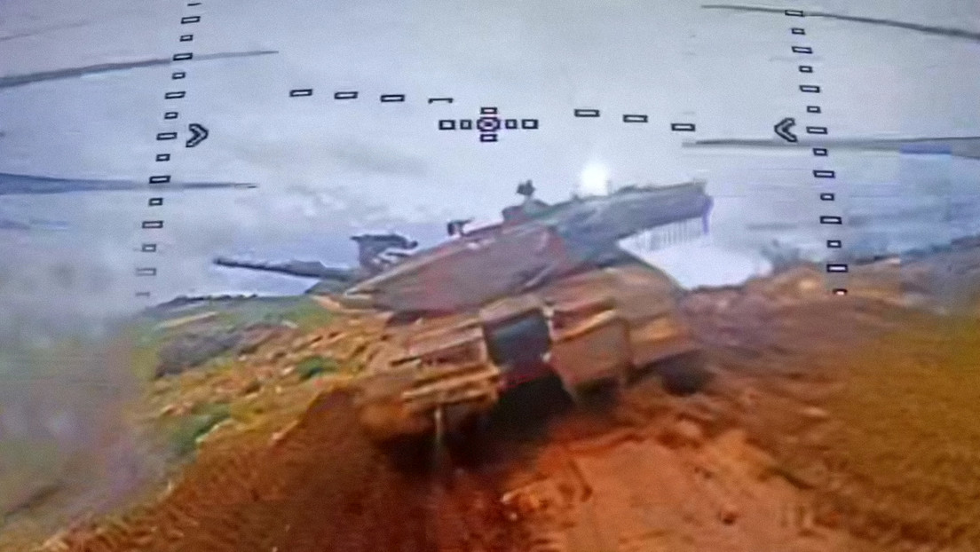 VIDEO: Hezbolá aniquila un tanque israelí con un dron suicida