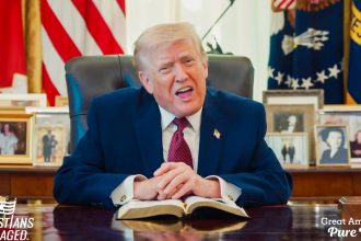 VIDEO: Trump lee un pasaje de la Biblia en medio de tensiones con el papa León XIV