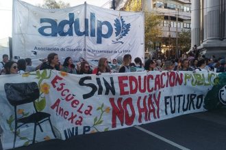 Universitarios argentinos marchan contra el Gobierno: "¡Milei, cumplí la ley!"