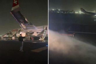 VIDEOS: Motor de avión falla en pleno despegue y deja varios heridos