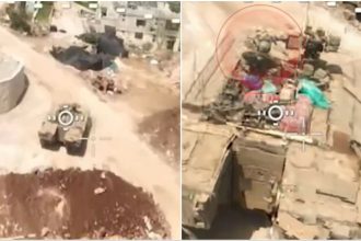 VIDEO: El momento en que un dron de Hezbolá impacta un tanque israelí