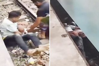 VIDEO: Hombre cubre con su cuerpo a un bebé que cayó bajo un tren en marcha