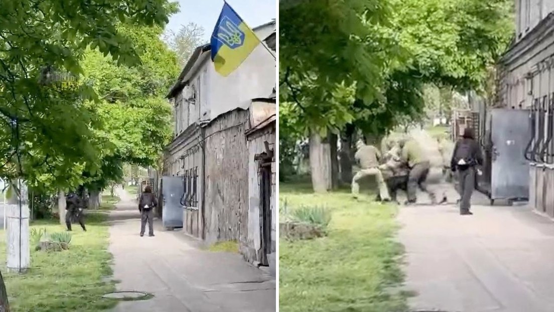 VIDEO: Reclutadores ucranianos sacan a un hombre de su casa a la fuerza