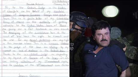 El Chapo Guzmán escribe una carta en inglés con una petición, ¿de qué se trata?
