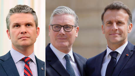 "Conferencia ridícula": Hegseth se burla de una iniciativa de Macron y Starmer