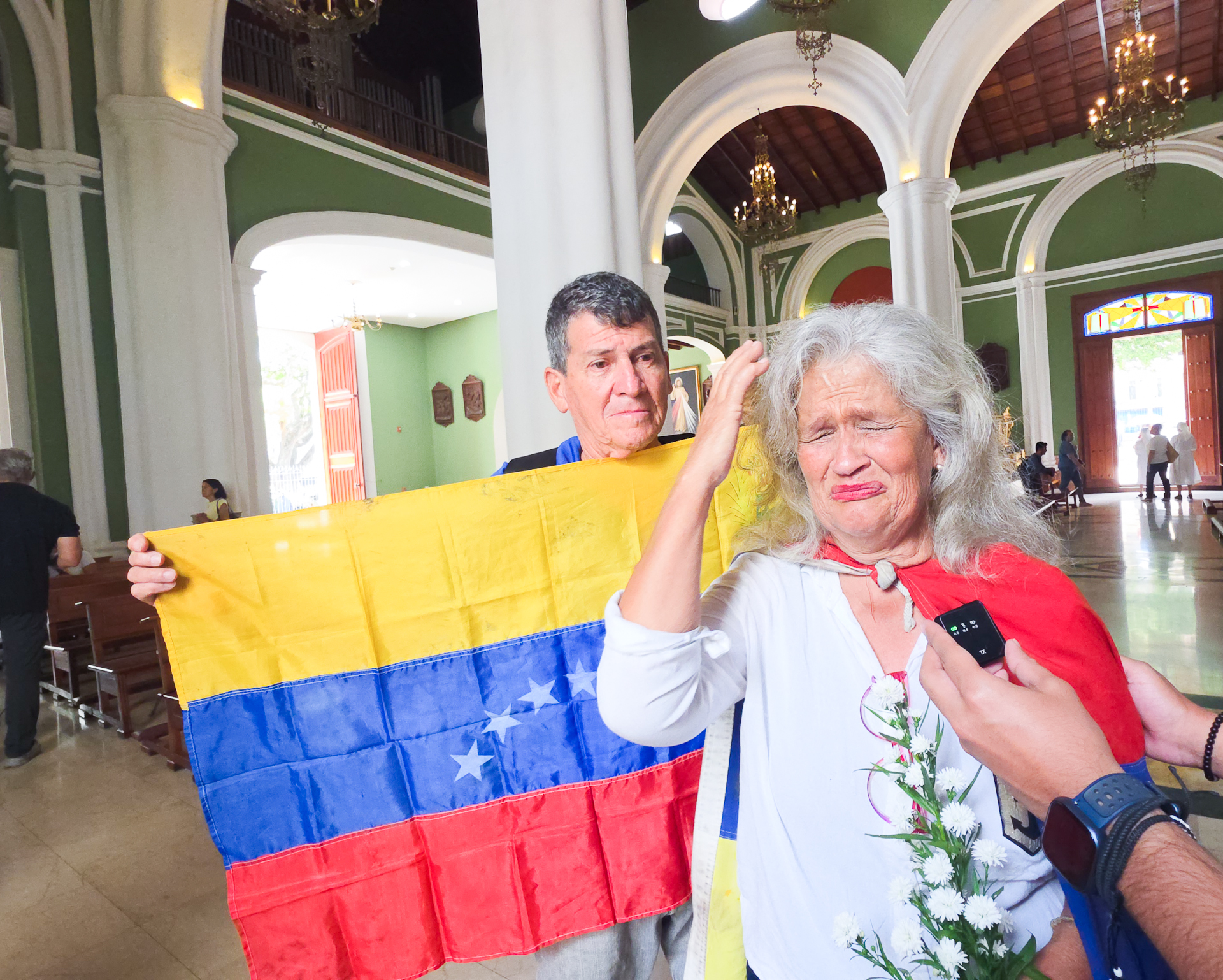 El dolor marcó la misa en honor a Víctor Quero Navas este 15 de mayo. Foto: Ezequiel Carías/El Nacional