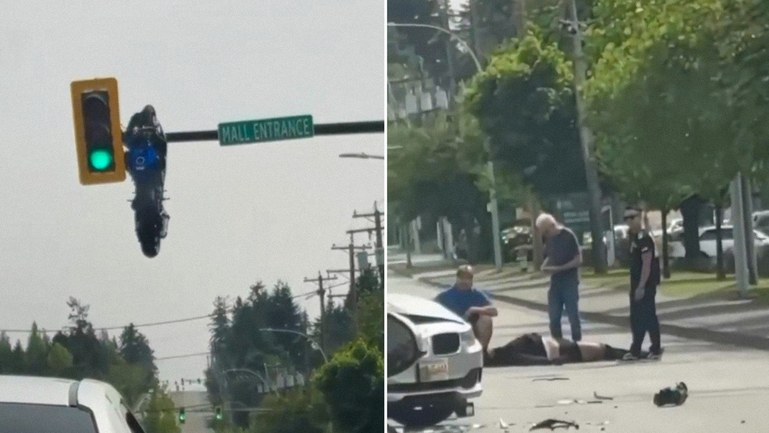Accidente de moto toma un inesperado giro (VIDEOS)