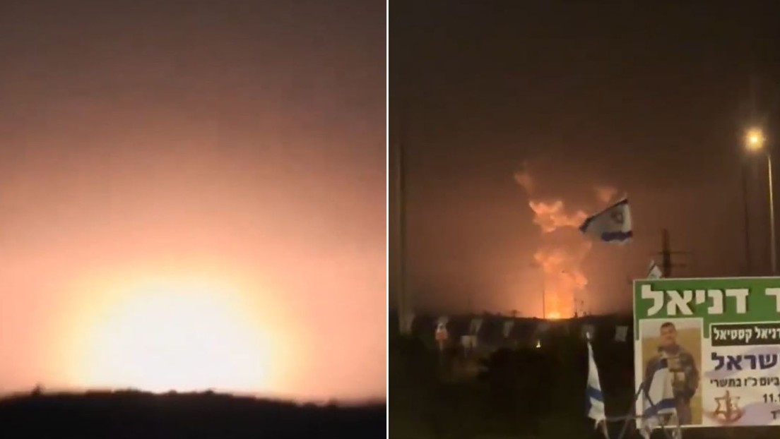 VIDEO: Masiva explosión ilumina el cielo en Israel