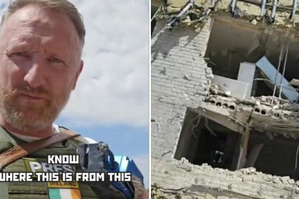 Periodista muestra parte italiana de un dron de Kiev que atacó a residencia estudiantil (VIDEO)