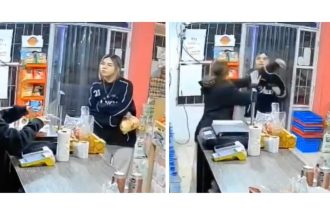 VIDEO: Fue a reclamar por la mala atención y terminó agarrándose a golpes con la cajera