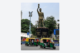 La estatua gigante de Messi será retirada a cinco meses de su instalación en la India