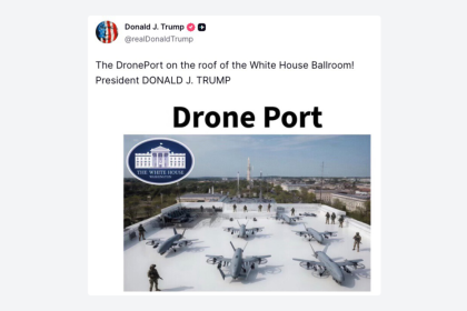 Trump muestra cómo lucirá el dronopuerto en el techo del salón de baile de la Casa Blanca (FOTO)