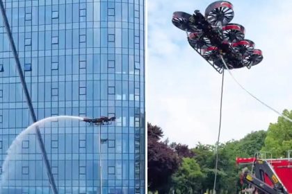 Segundos que deciden: China muestra un poderoso dron contraincendios (VIDEO)