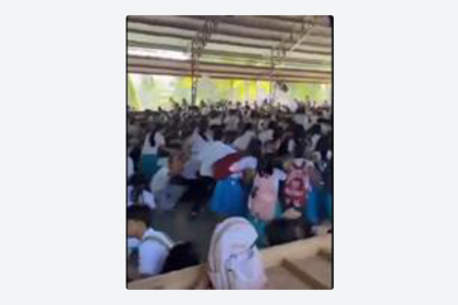 VIDEO: Cientos de escolares entran en pánico durante el terremoto en Filipinas