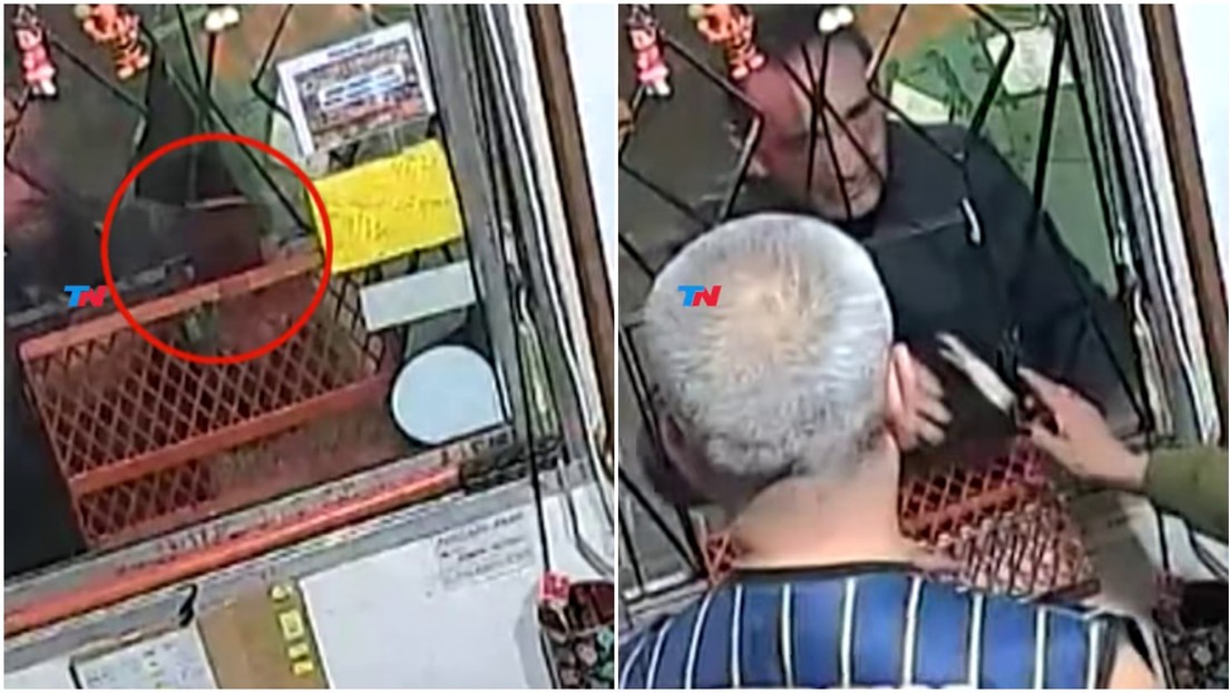 VIDEO: Lanzan una billetera y un celular por una ventana para evitar un robo y logran recuperarlos