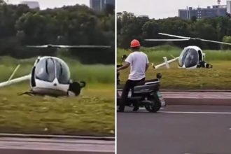 FUERTE VIDEO: Helicóptero se estrella y pasajeros son arrojados violentamente como muñecos de trapo