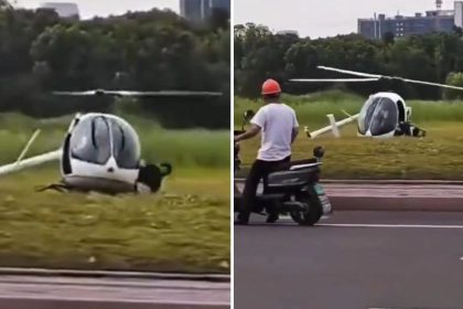 FUERTE VIDEO: Helicóptero se estrella y pasajeros son arrojados violentamente como muñecos de trapo