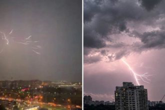 Truenos y relámpagos azotan Moscú durante fuerte tormenta eléctrica (VIDEOS)