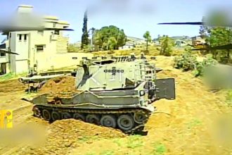 VIDEO: Hezbolá impacta un obús de Israel