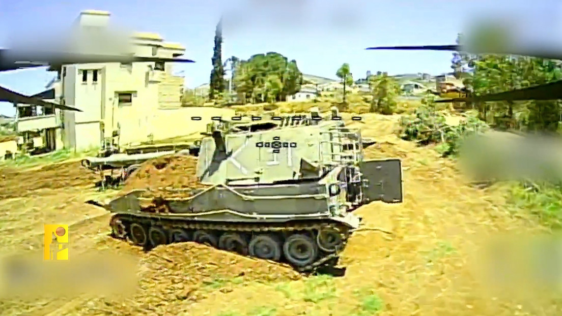 VIDEO: Hezbolá impacta un obús de Israel