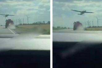 VIDEO: Un camión cisterna esquiva hábilmente un dron ucraniano en una carretera federal rusa