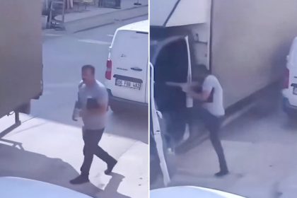 Del horno al volante: un panadero evita una tragedia en plena calle (VIDEO)