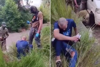 FUERTE VIDEO: Ucraniano llora tendido en el suelo tras ser atropellado por reclutadores en plena calle