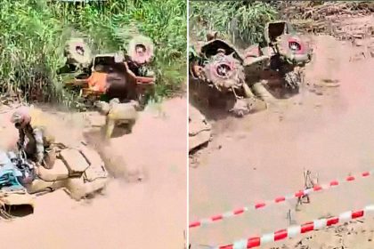 VIDEO: Dramático rescate de un piloto aplastado por una cuatrimoto en el lodo