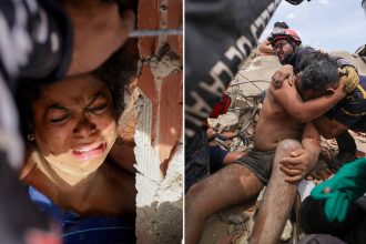 Esperanza en medio de la devastación: dramáticas FOTOS del rescate de sepultados en edificios derrumbados de La Guaira