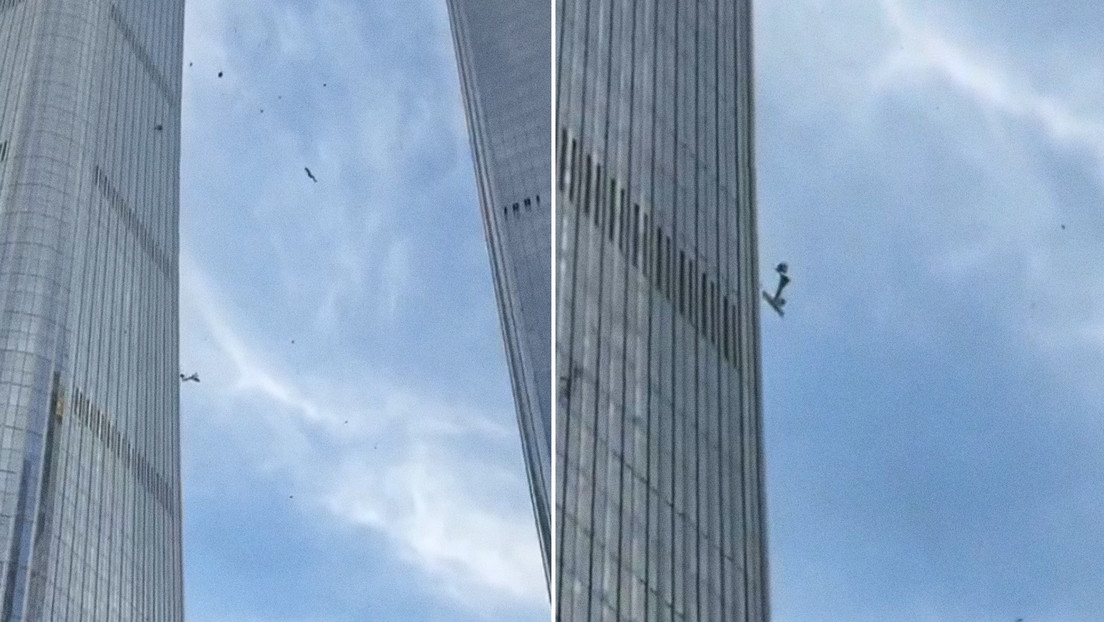 VIDEO: Avioneta se estrella contra un rascacielos en Pekín