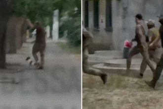 VIDEO: Reclutadores ucranianos maltratan a un perro en un perturbador acto de venganza