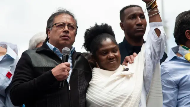 El presidente Gustavo Petro y su vicepresidenta, Francia Márquez, en 2023. 