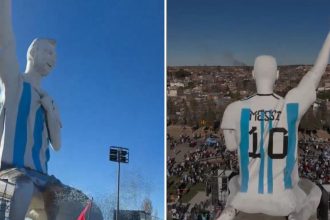 VIDEO: Inauguran la estatua de Messi más alta del mundo en Argentina