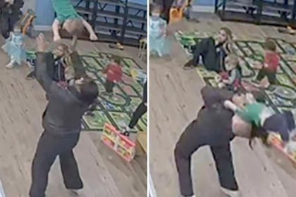 FUERTE VIDEO: Cuidadora lanza a un bebé por los aires, lo deja caer al suelo y lo aplasta con su cuerpo
