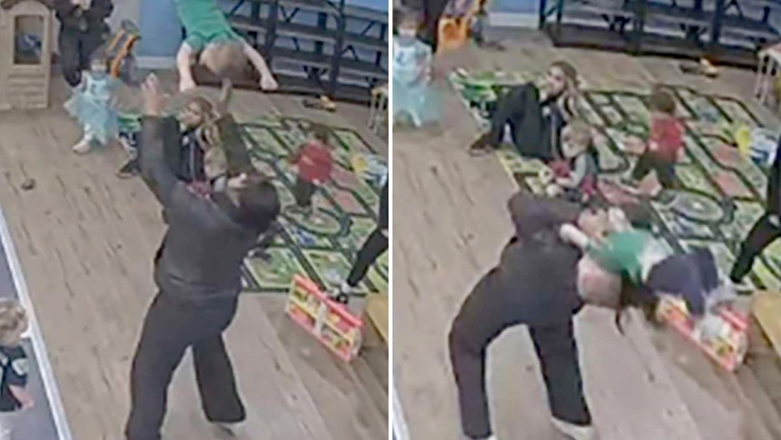 FUERTE VIDEO: Cuidadora lanza a un bebé por los aires, lo deja caer al suelo y lo aplasta con su cuerpo