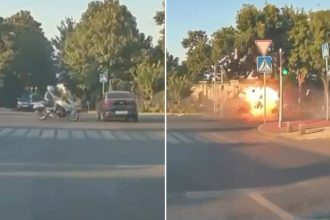 VIDEO capta MOMENTO EXACTO de choque mortal de motos policiales